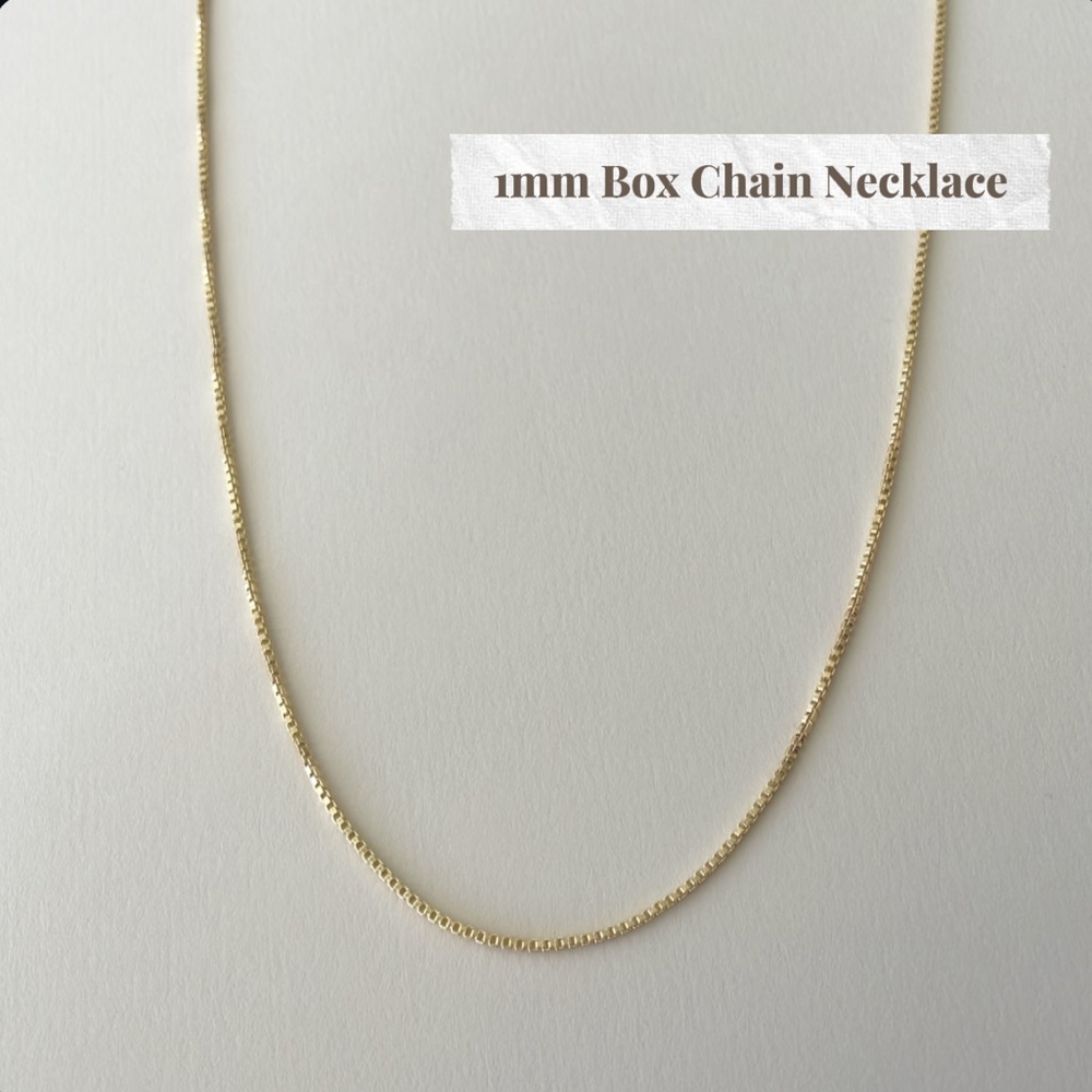 18k Gold Filled Box Chain Necklace